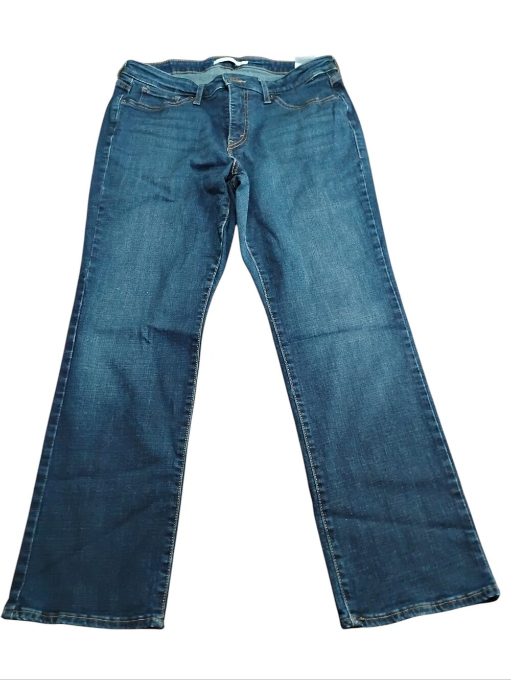 Levis 414 Classic Straight Jeans Blue Medium Wash Cotton Stretch Women's 16 W